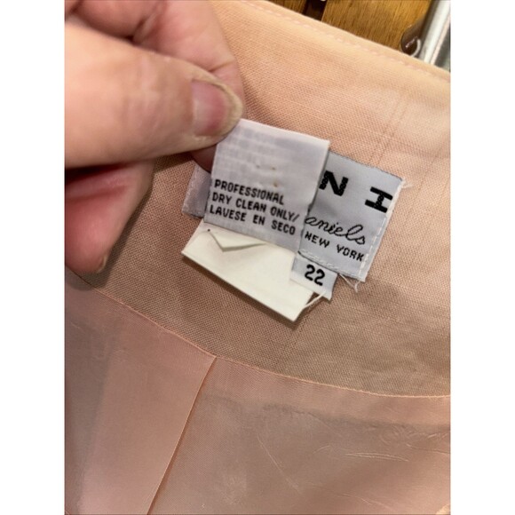 Action I Jay Daniels Blazer 22 Peach Pearl Bead Jacket Embroidered Sheer Lined - Picture 11 of 12